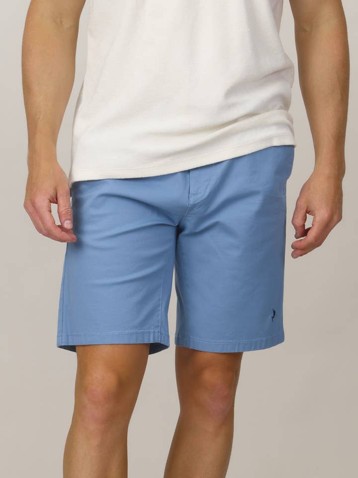 Pantalones Cortos Chinos de Algodón Orgánico - Azul Cielo para venta al por mayor de Espadon