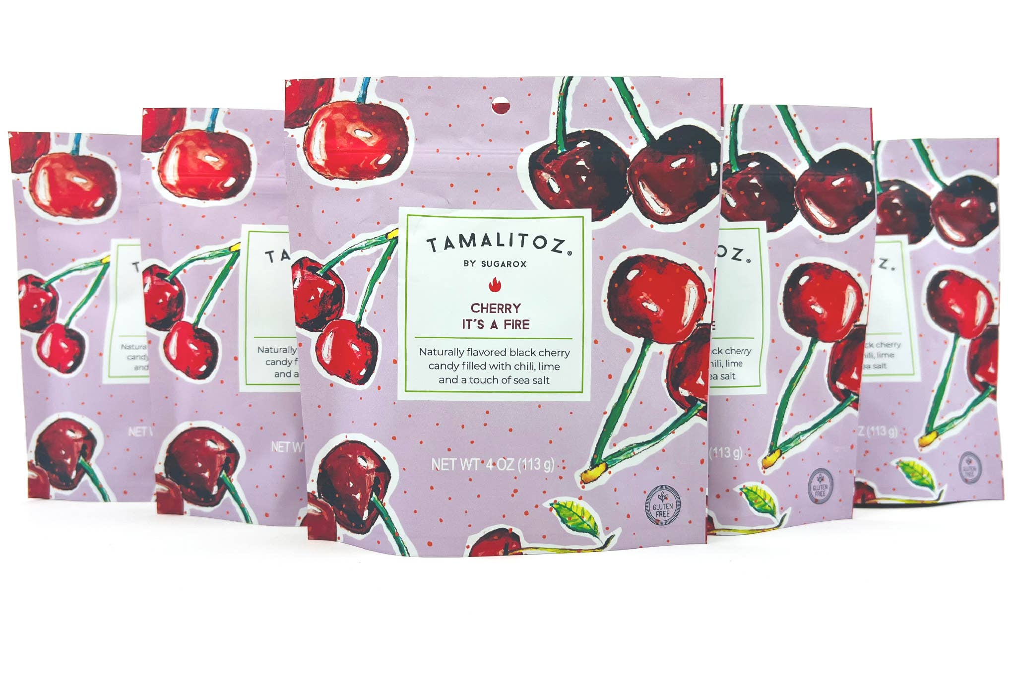 Sugarox Candy Studio LLC - Vendita all'ingrosso Caramelle dure - Caramelle Tamalitoz Cherry It's a Fire, confezione da 129