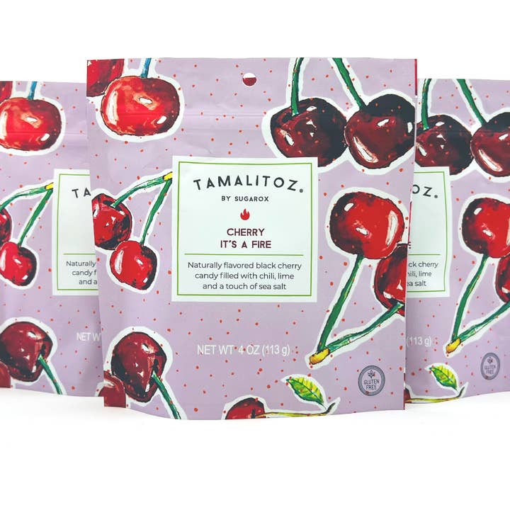 Sugarox Candy Studio LLC - Wholesale Boiled sweets - CHERRY IT'S A FIRE TAMALITOZ CANDY 12 CT6