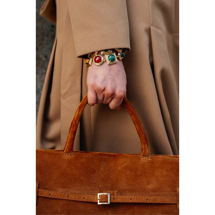 Ninon - Wholesale Link & Chain Necklace - Lykia Lapis Kaplangözü Akik Malahit Bileklik1