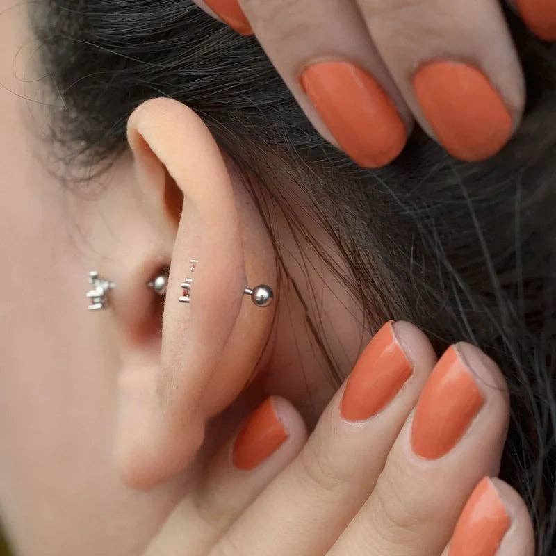 StockJWL - Wholesale Single Earring - Cherry Tragus Piercing for Helix, Cartilage, and Lobe - Gold and Silver7