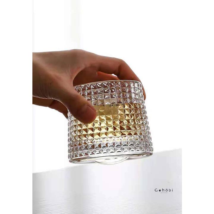 Gohobi (We cover U.S. import duties) - Wholesale Cocktail/liquor glass - Gohobi Handmade Rotating Glass Tumbler4