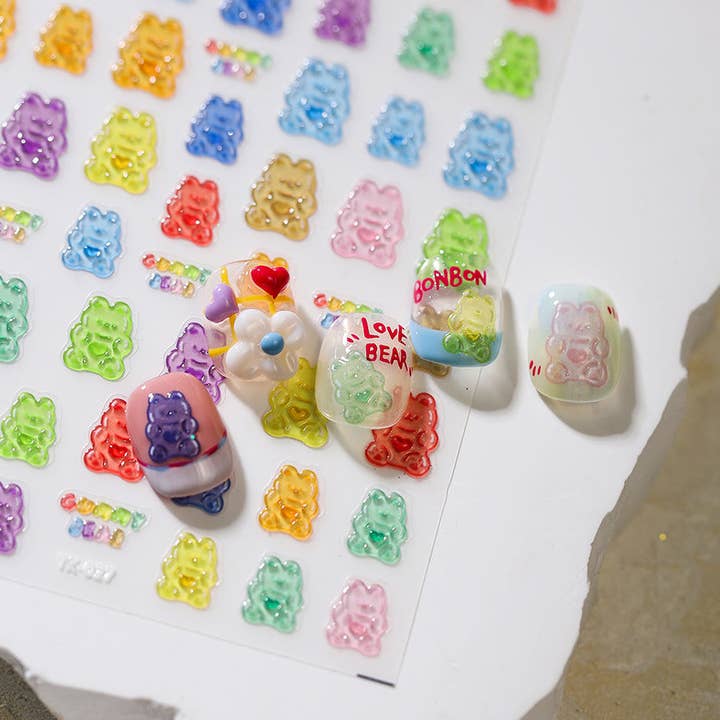 Hello Claws | Candy Bear Jelly Nail Deco Sticker for wholesale by Hello Claws Limited