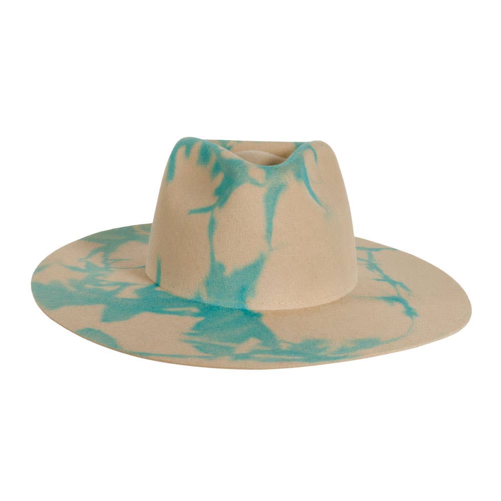 American Hat Makers - Wholesale Fedora - Unisex - Tie Dye Wool Felt Fedora Hat - Style Demi5