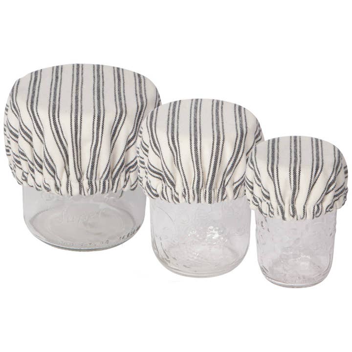 Ticking Stripe Mini Bowl Cover Set of 3 for wholesale by Danica Outlet Store