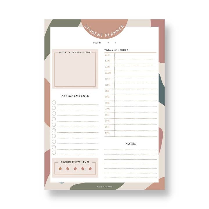 Bloc-notes A5 détachable Bliss pour étudiant pour la vente par Aire Avenue