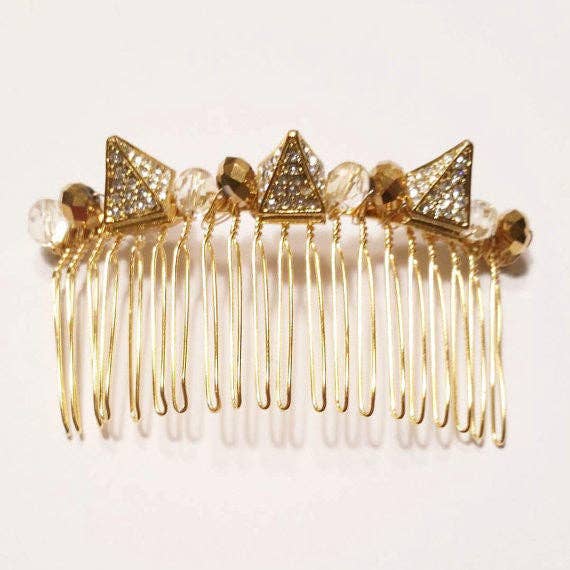 Hettie Hair Accessories – wholesale Hair pin – Crystal Spike Hair Comb3