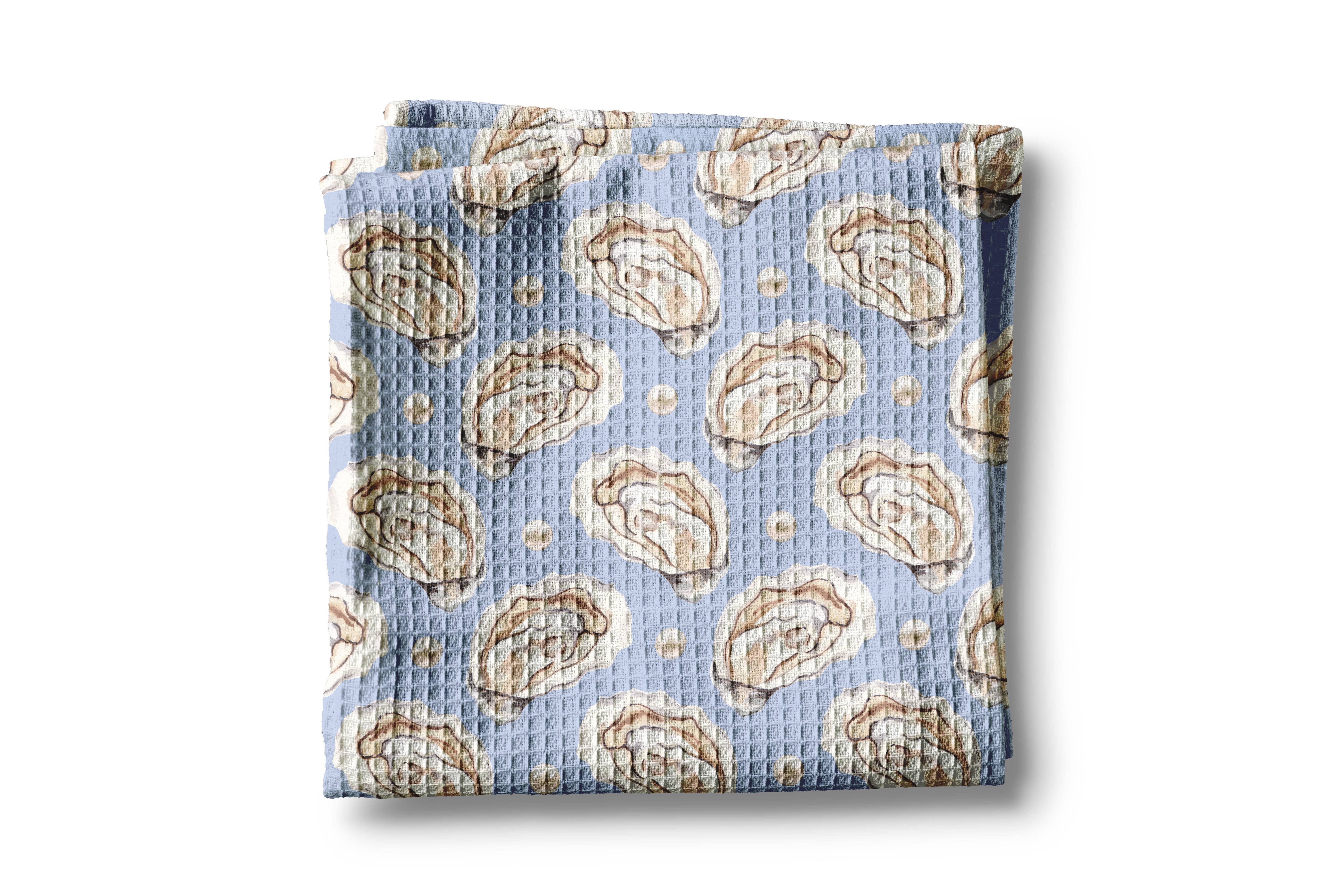 Canary Road - Wholesale Tea Towel - Oyster Shell Nautical Coastal Beach Ocean Kitchen Towel