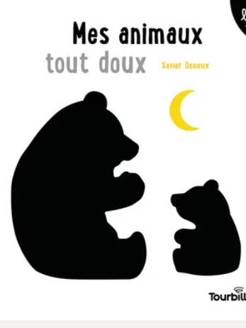 LIVRE NOIR ET BLANC MES ANIMAUX TOUT DOUX pour la vente par POPPIK