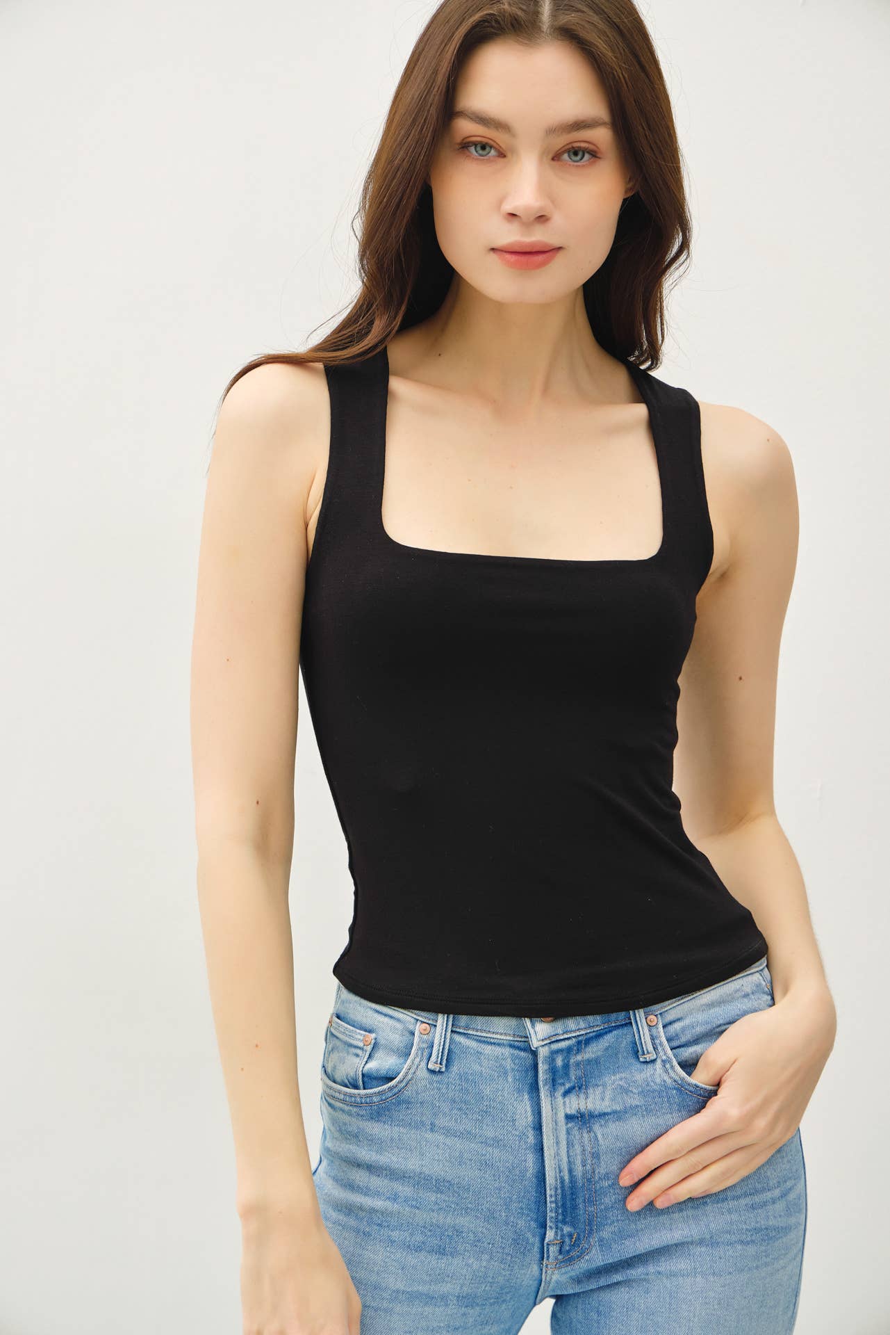 Be Cool - Wholesale Tank Top - Women's - [SOFT CORE] DOUBLE LINED SQUARE NECK TANK 9