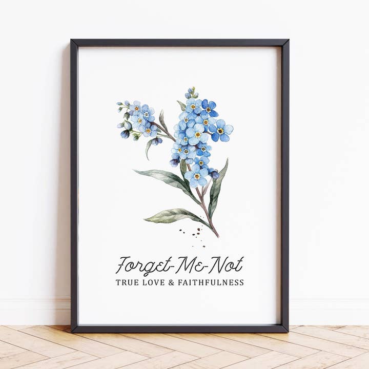 Forget Me Not Wall Print Motivational Poster Art Inspirational for wholesale by House of Binky
