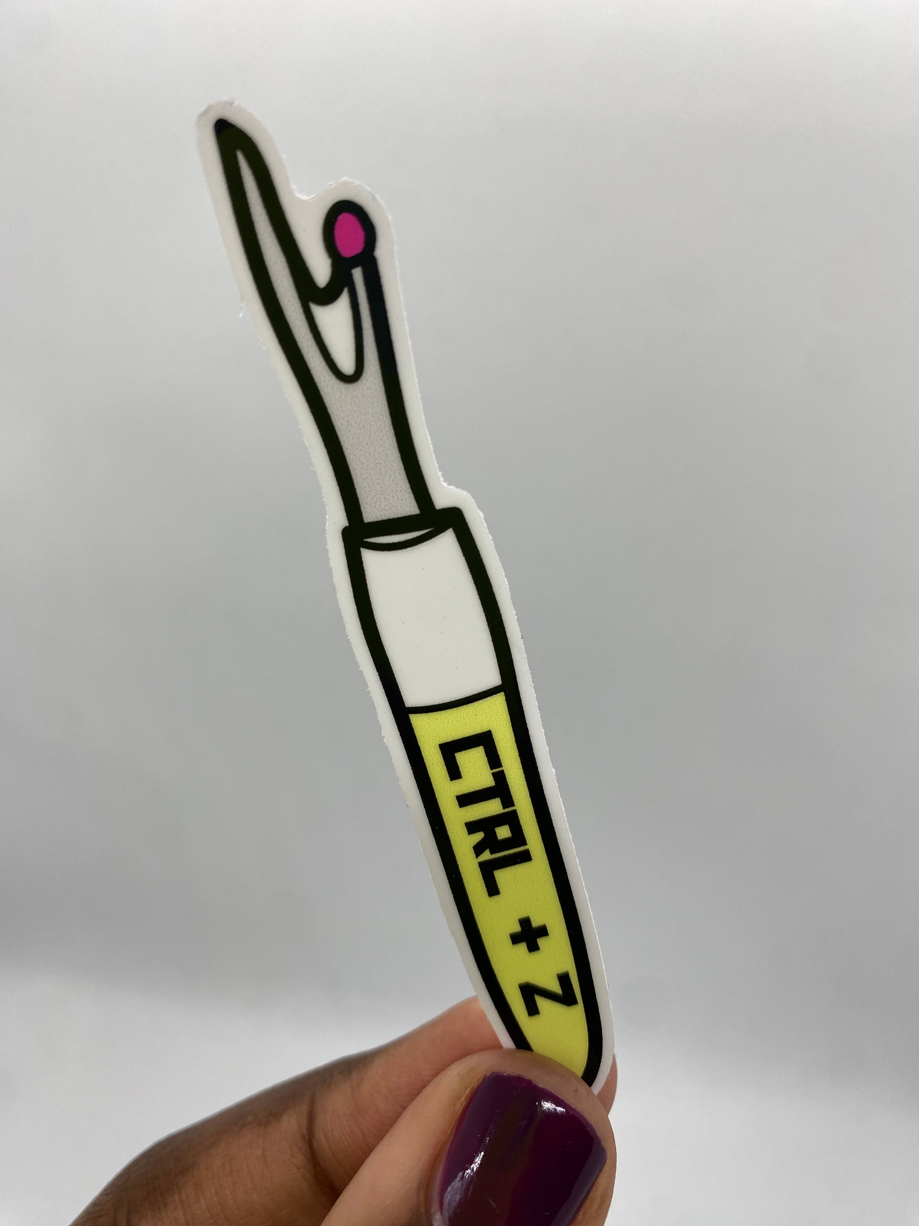 Zipped & Printed - Wholesale Sticker - Undo Seam Ripper Sewing or Quilting Sticker (CTRL + Z)2