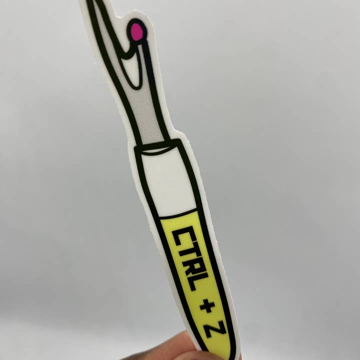 Zipped & Printed - Wholesale Sticker - Undo Seam Ripper Sewing or Quilting Sticker (CTRL + Z)2