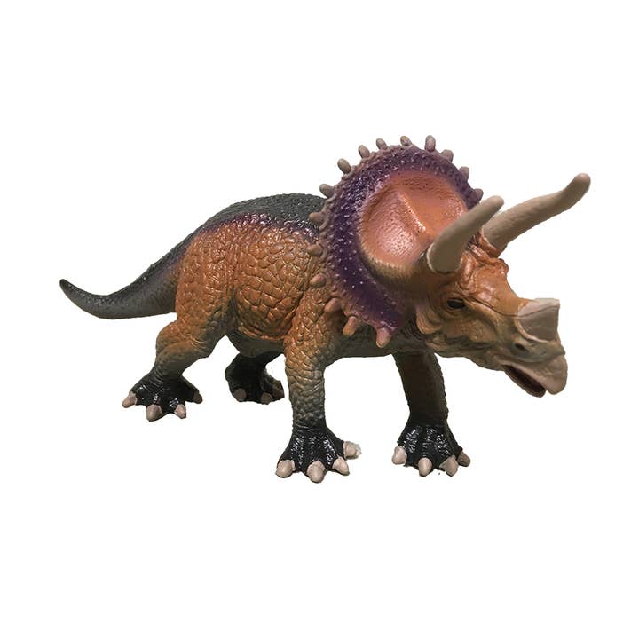 Triceratops 6" geverfde dinosaurus van hars, modelfiguur voor wholesale door Texas Toy Distribution