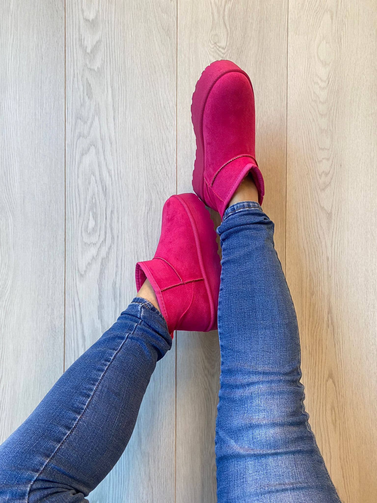 Pazzle - Wholesale Laarsjes - Dames - MOON-01 dames winterlaars met nep bontvoering en satijnen strik3