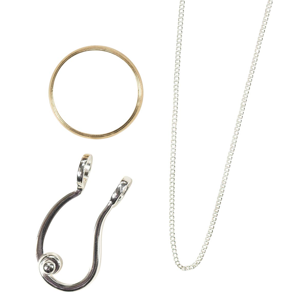 Dicksons - Vendita all'ingrosso Espositori e vetrine per gioielli - Collana con porta anelli «No Tears In Heaven', con catena da 61 cm (SP)5