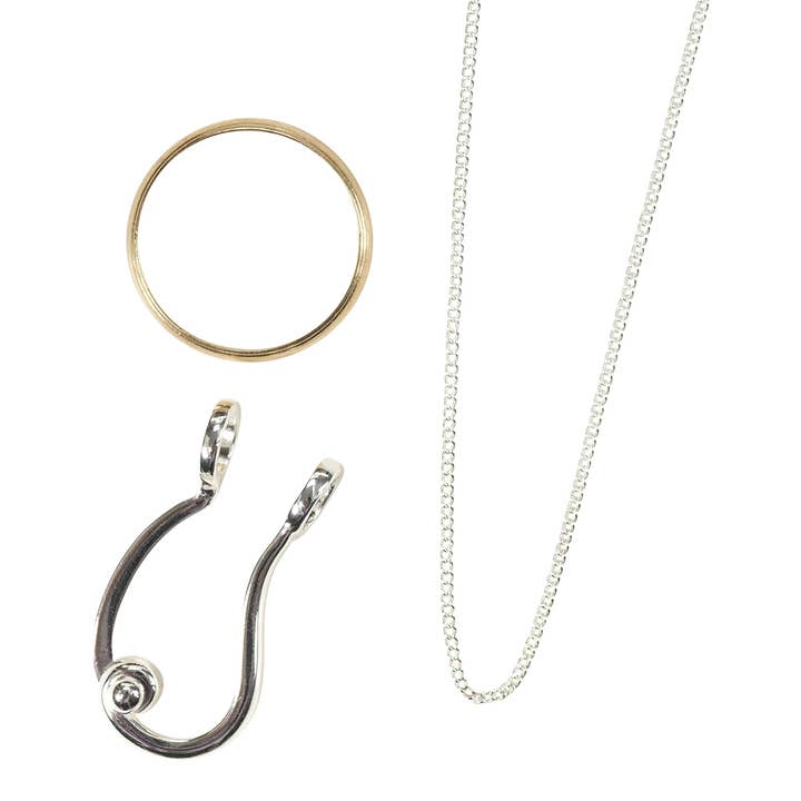 Dicksons - Vendita all'ingrosso Espositori e vetrine per gioielli - Collana con porta anelli «No Tears In Heaven', con catena da 61 cm (SP)5