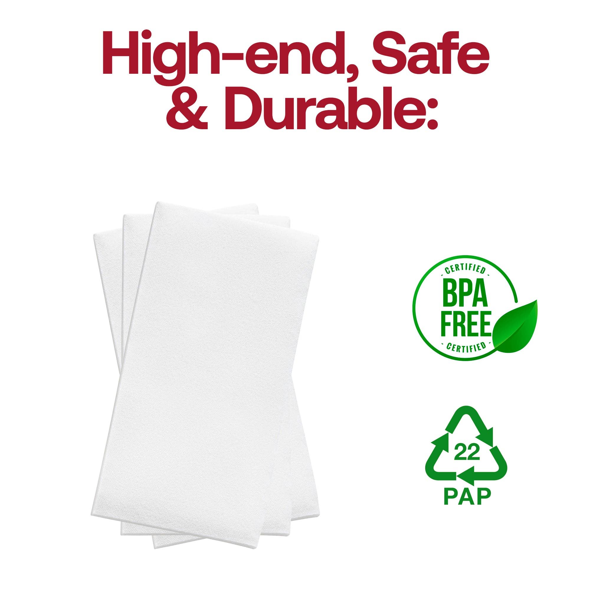 Smarty had a Party – wholesale Engångsservett – Vita linneliknande premiumservetter för buffé - 24 st4