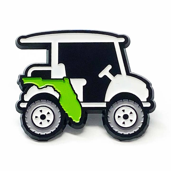 Florida Golf Cart | Collectible Enamel Pins for wholesale by A. B. Newton and Company