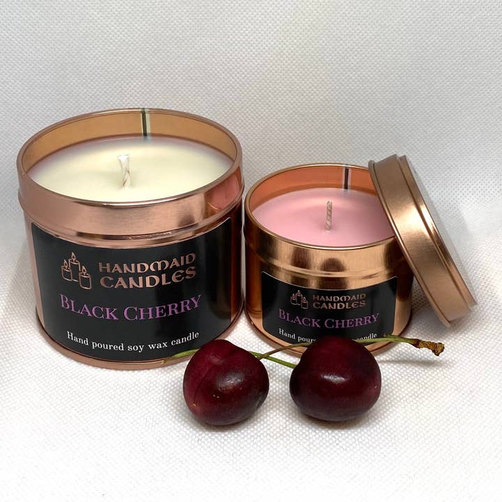 Black Cherry Scented Candle for wholesale by HandMaid Candles