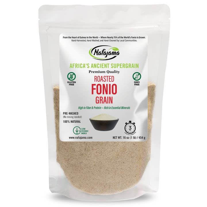 Nafajama Fonio Torréfié Premium - Pack de 12 (2 lb chacun) pour la vente par Nafajama