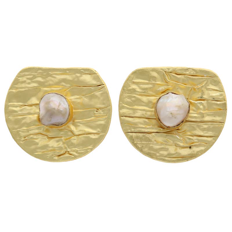 ACUS – Brincos de pino por atacado – Brincos pérola Kreis em relevo circular0