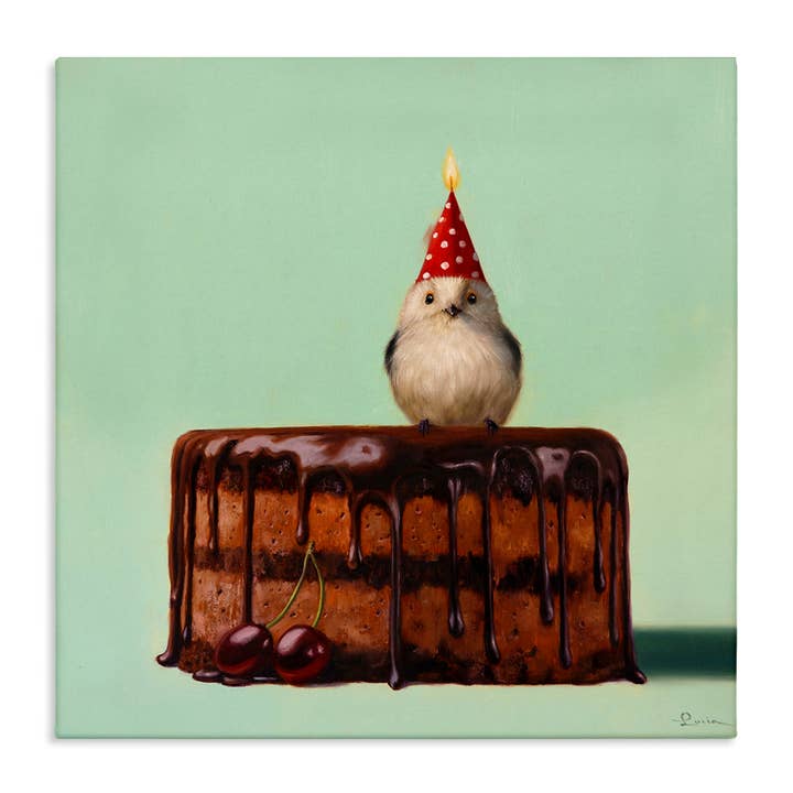 Stupell Industries - Wholesale Wall Sign - Party Hat Bird Chocolate Cake - Unframed Wall Art8