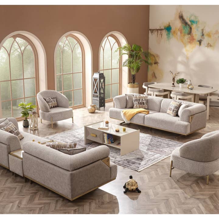 Urla Stationary Module Sofa Cream for wholesale on Faire8