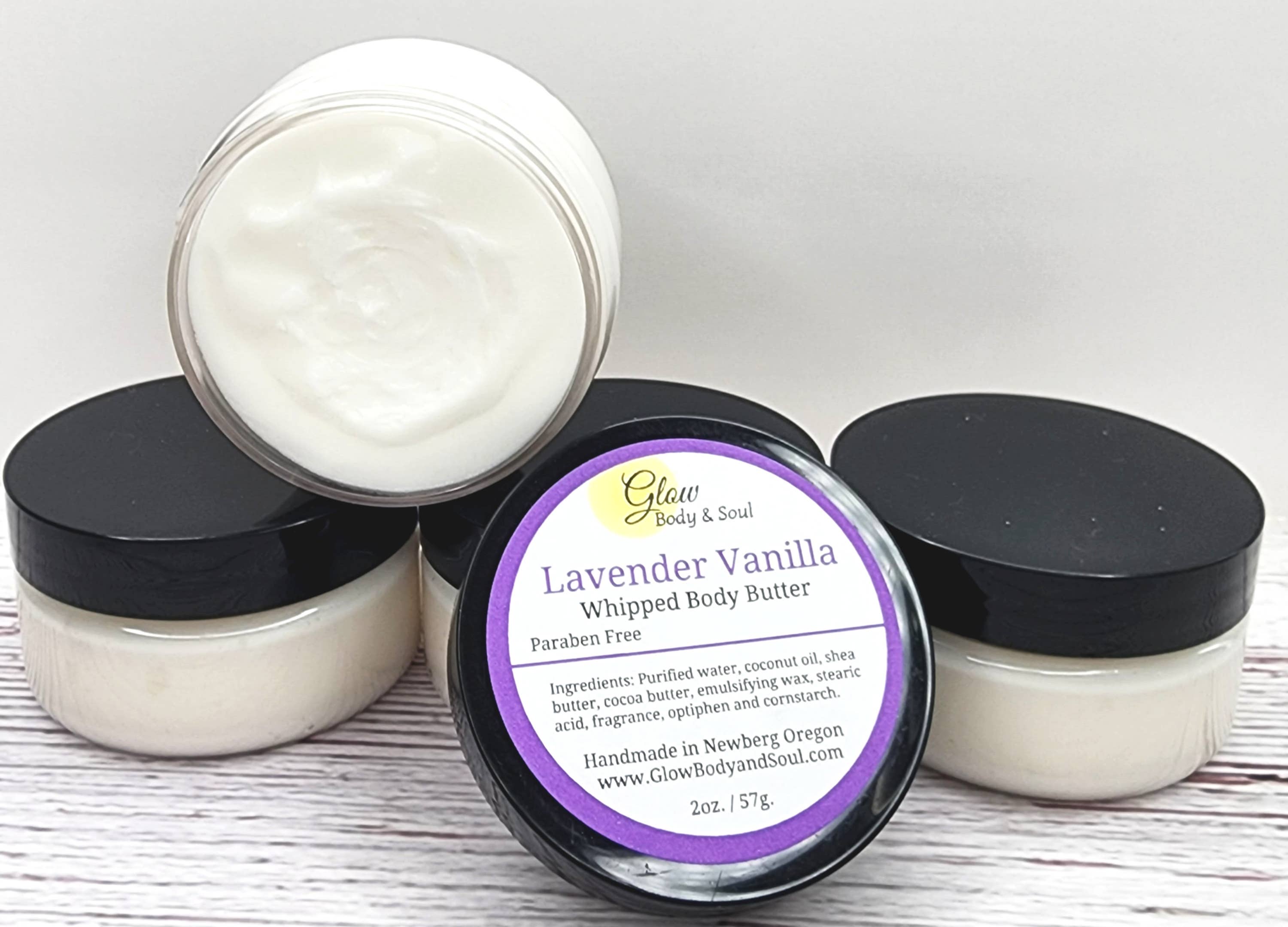 Glow Body and Soul - Wholesale Body Balm/Butter - Sample Size 2oz. body Butters, Choice of Scents1