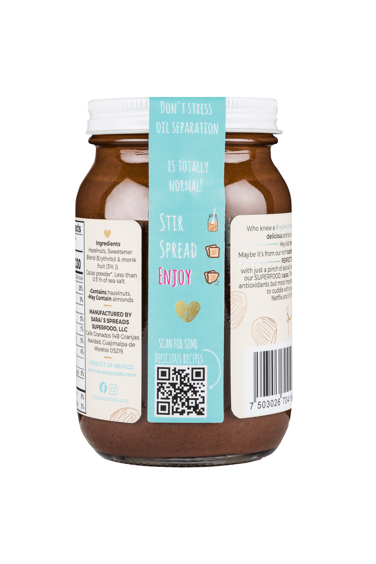Sarai's Superfood Spreads - Wholesale Nut Butter - Cacao Hazelnut Butter1
