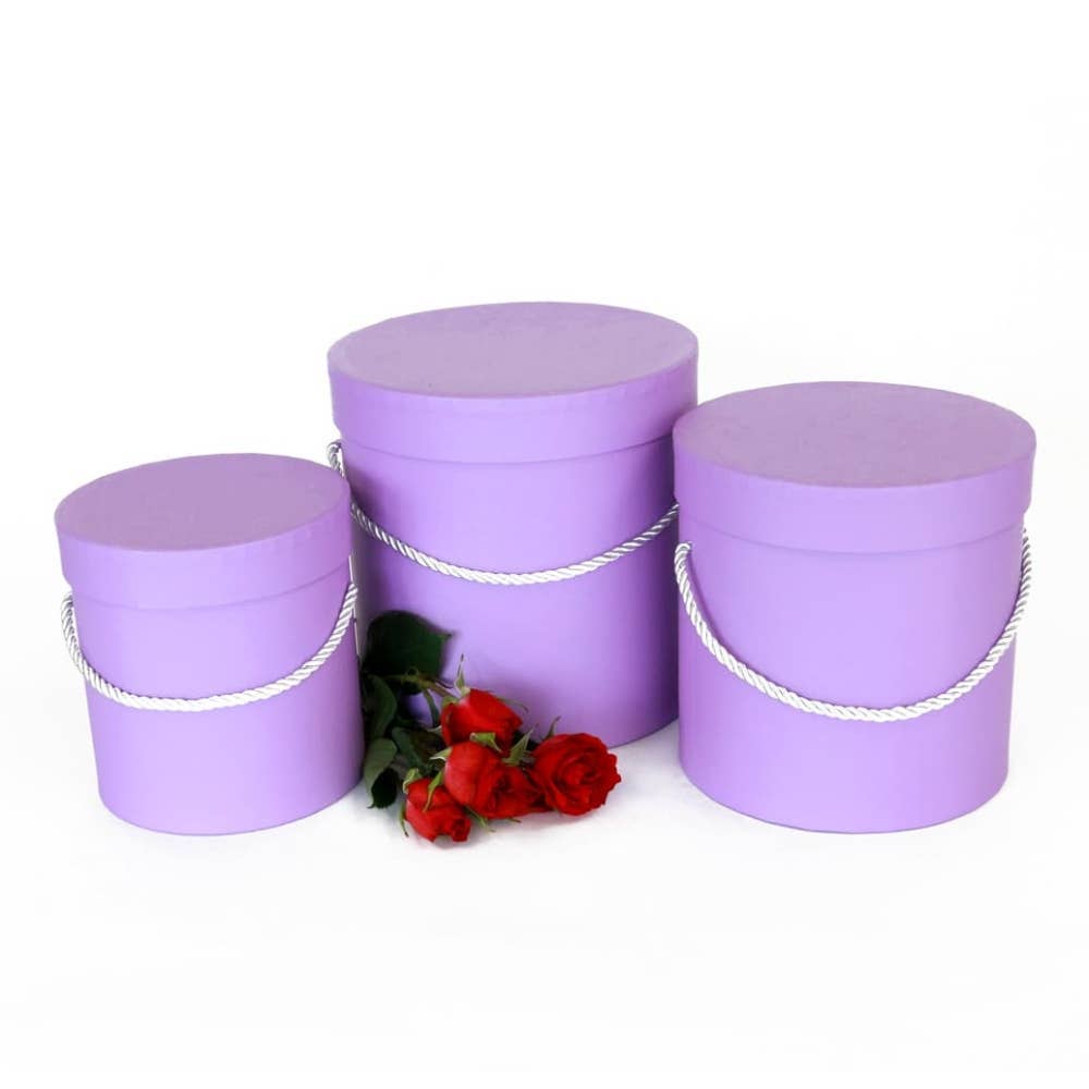 UNIKPACKAGING – wholesale Gift box – Set of 3 Round Flower Boxes with Lids – Gift Packaging14