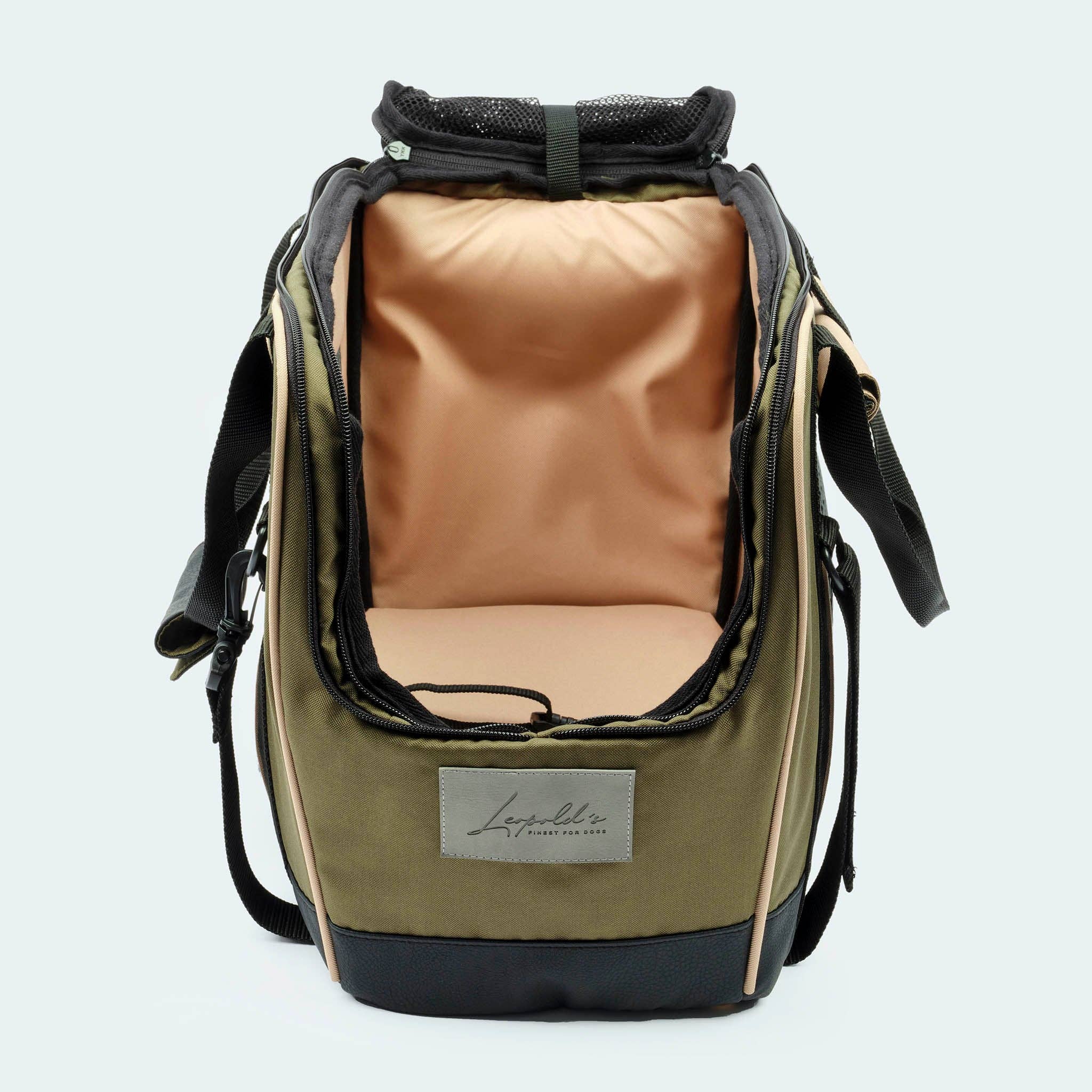 ​​Leopold's Finest for dogs - Wholesale Pet Carrier - Dog - Bicycle bag for dogs olive10