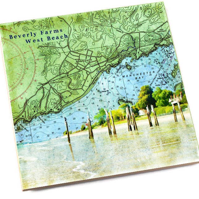 The Traveled Lane® - Wholesale Coasters - Single Ceramic Custom Designed Map Coaster