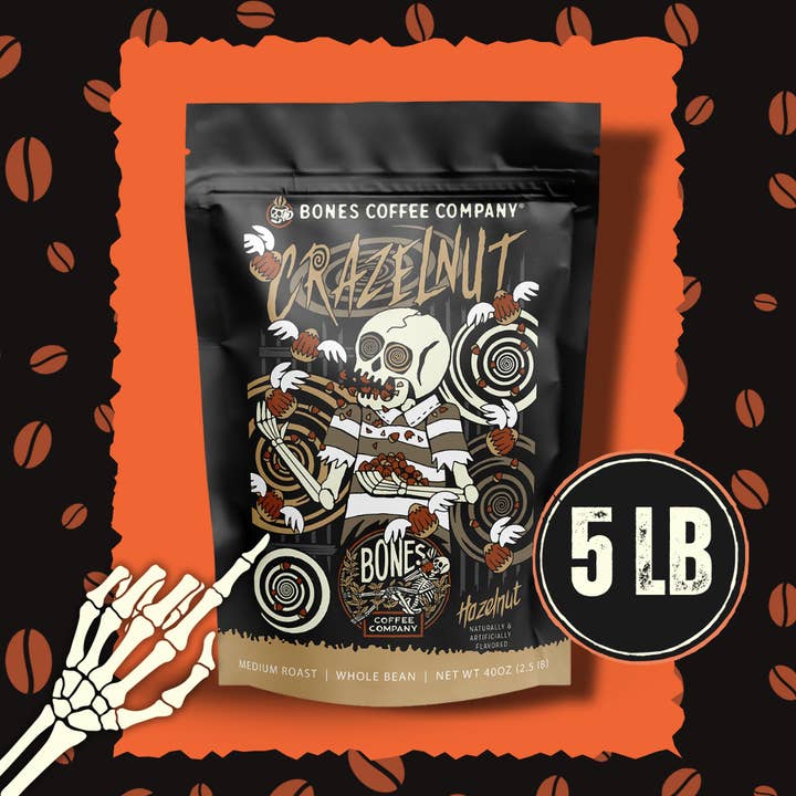 Crazelnut Coffee | 5lb Bulk | Whole Bean & Ground for wholesale by Bones Coffee Company