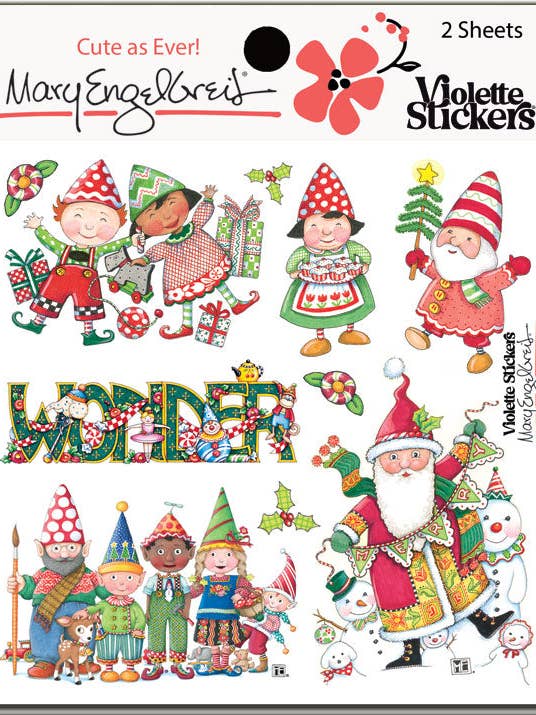 ME109 Autocollants de Noël Merveille de Mary Engelbreit® pour la vente par Violette Stickers