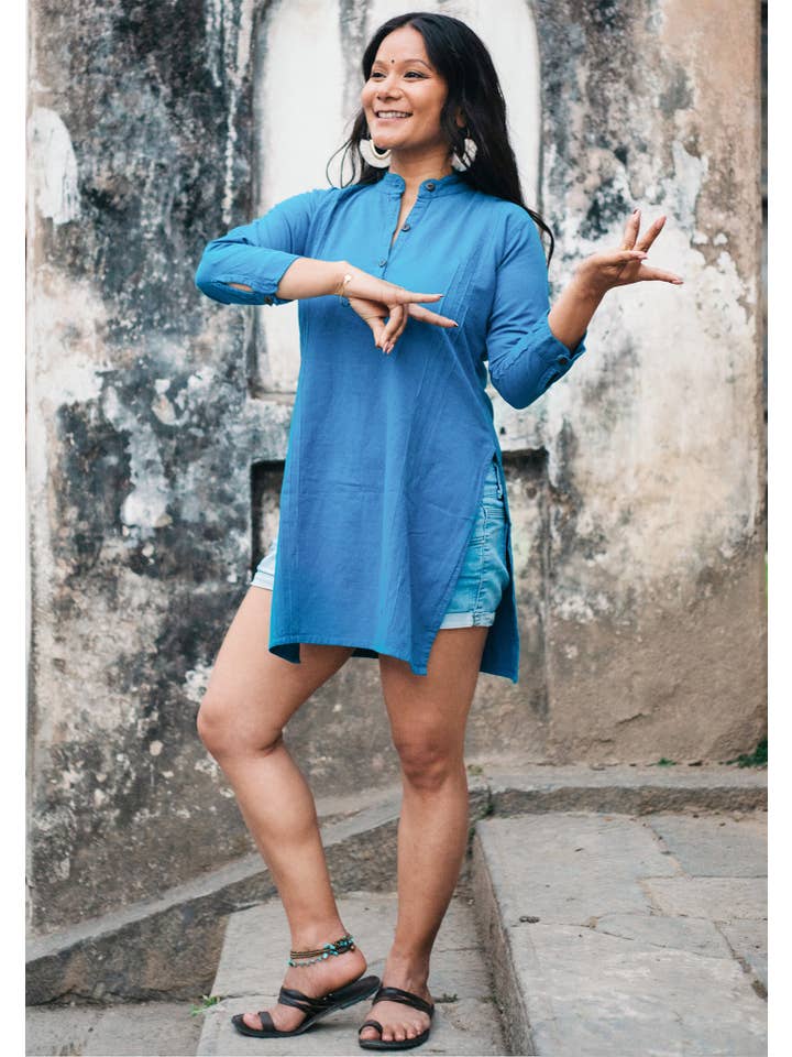 Namaste - Wholesale Tunic - Women's - Kathmandu 3/4 Sleeve Ladies Kurta