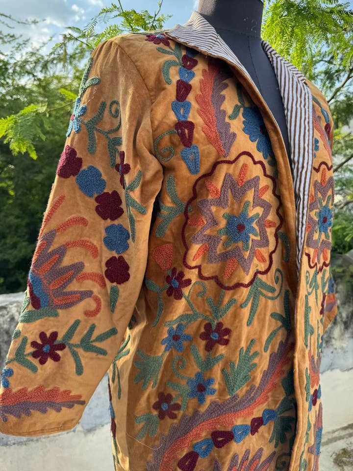 bhavnas boutique - Wholesale Jacket - Women's - Handcrafted Cotton Suzani Jacket Bohemian Style Coat Jacket 3