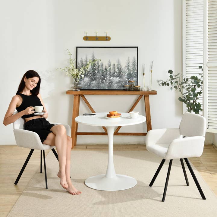 HOMYCASA DESIGN INC - Wholesale Side Table - Modern Round White Dining Table4