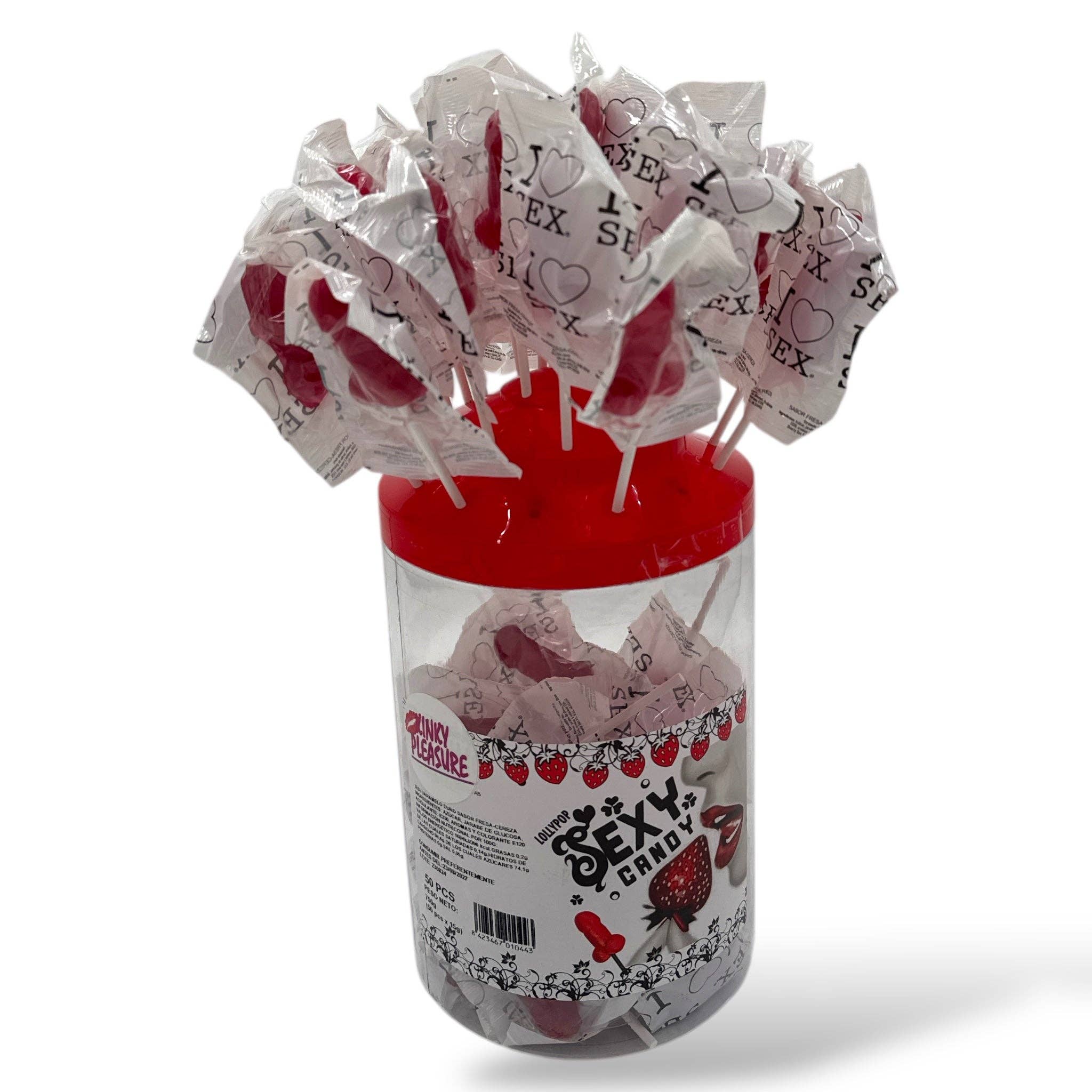 Kinky Pleasure - Vente Sucettes - Sucette en forme de pénis saveur cerise rouge - Kinky Pleasure DS0270