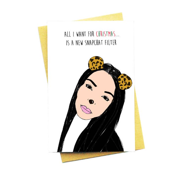 Alles wat ik wil voor Kerstmis... Grappige Kim K kerstkaart voor wholesale door Nocturnal Paper