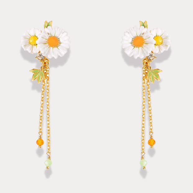 Daisy Tassel Earrings for wholesale by Verdivine