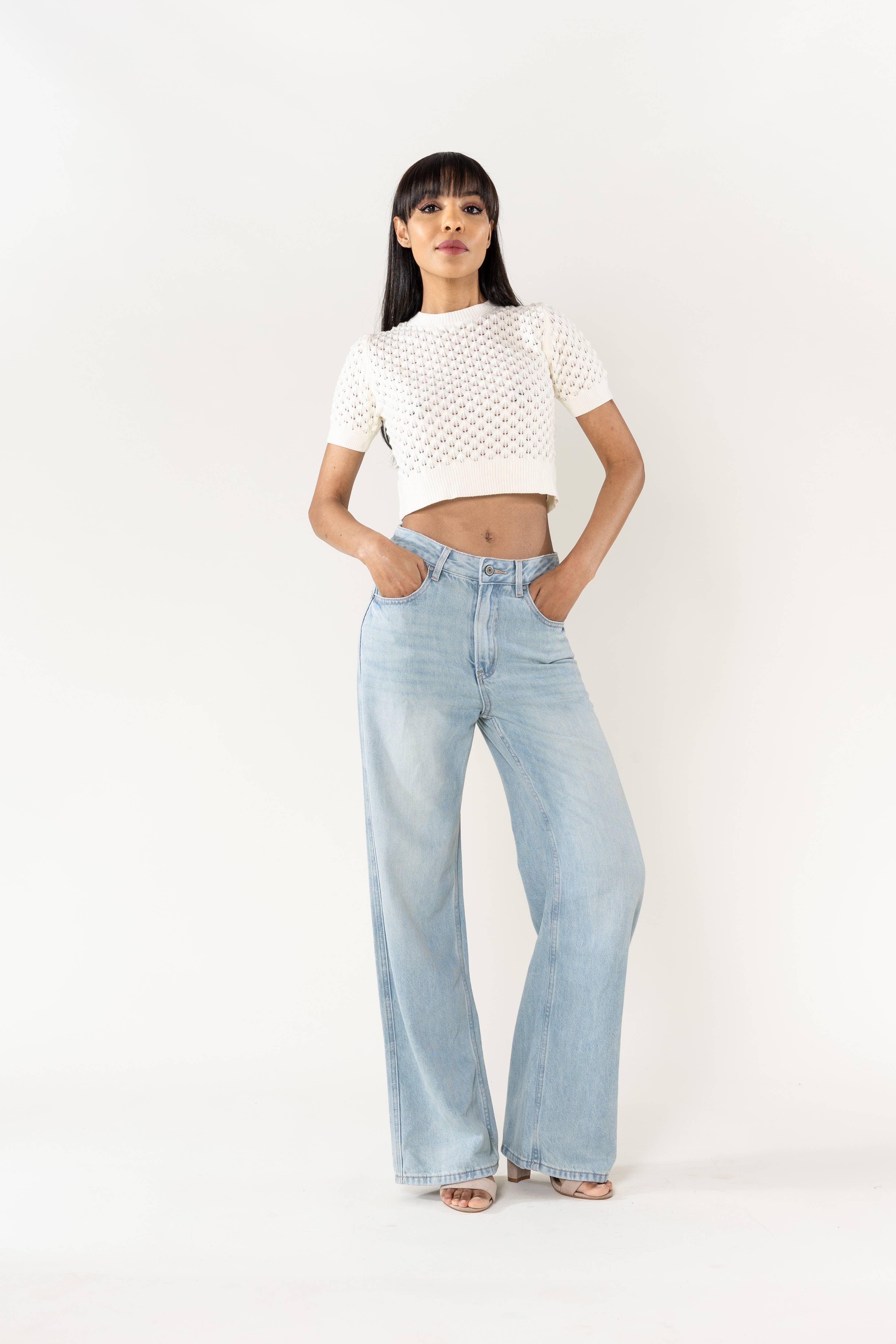 Nina Carter - Wholesale Jeans - Women's - Jean Lyocell Nina Carter large straight high waist T0019