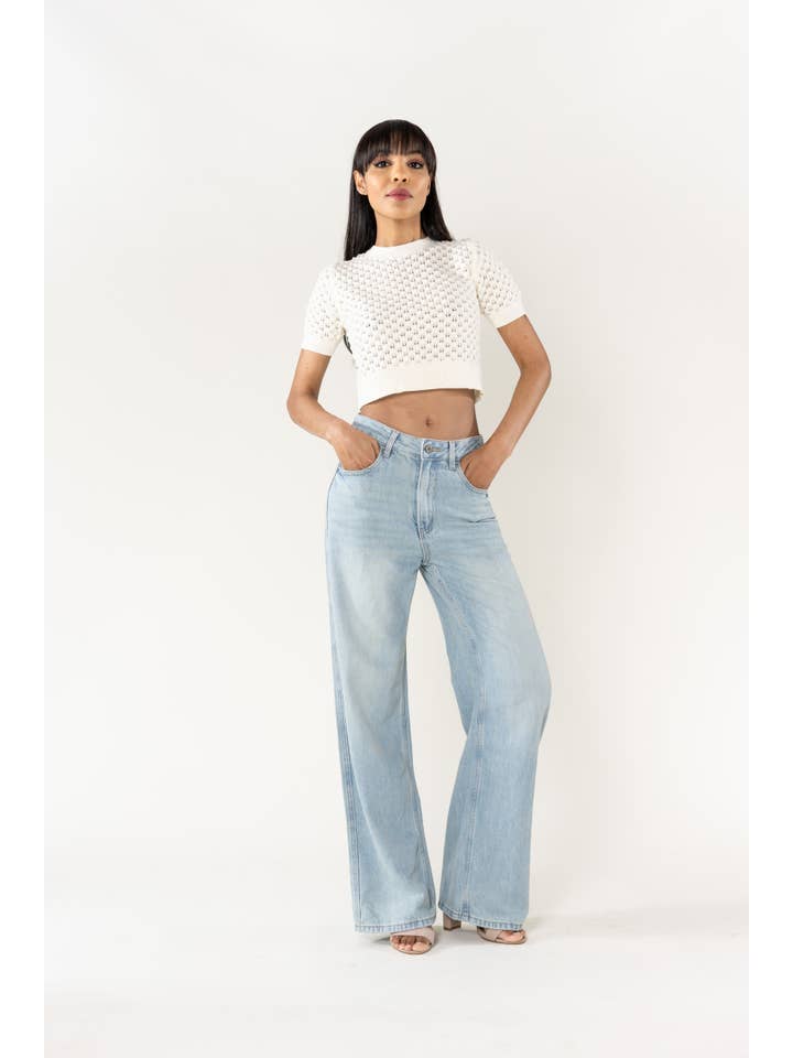 Nina Carter - Wholesale Jeans - Women's - Jean Lyocell Nina Carter large straight high waist T0019