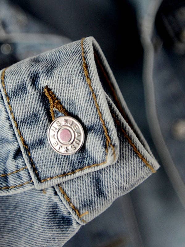 BLUE Long Sleeves Skinny Split-Joint Lapel Jackets for wholesale on Faire6