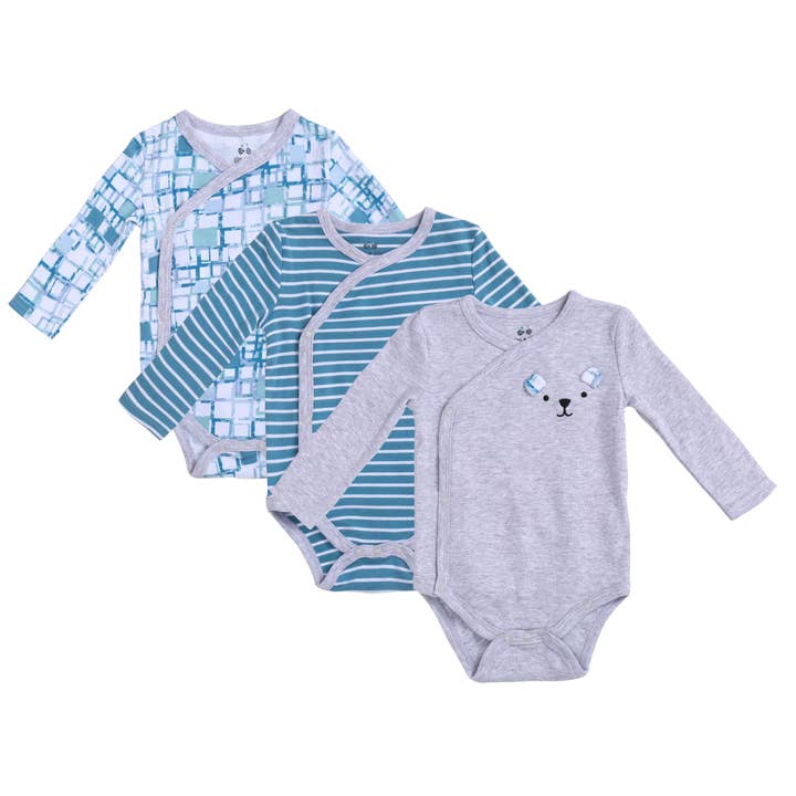 3 Pc Kimono Bodysuit Set for wholesale by Asher and Olivia