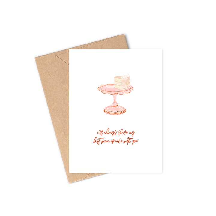 Last Piece of Cake Card for wholesale by Lauren Felice
