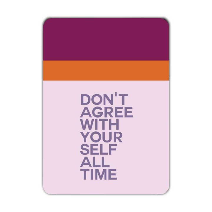 Postkarte Don't agree with yourself all time für den Großhandel von Fritzante