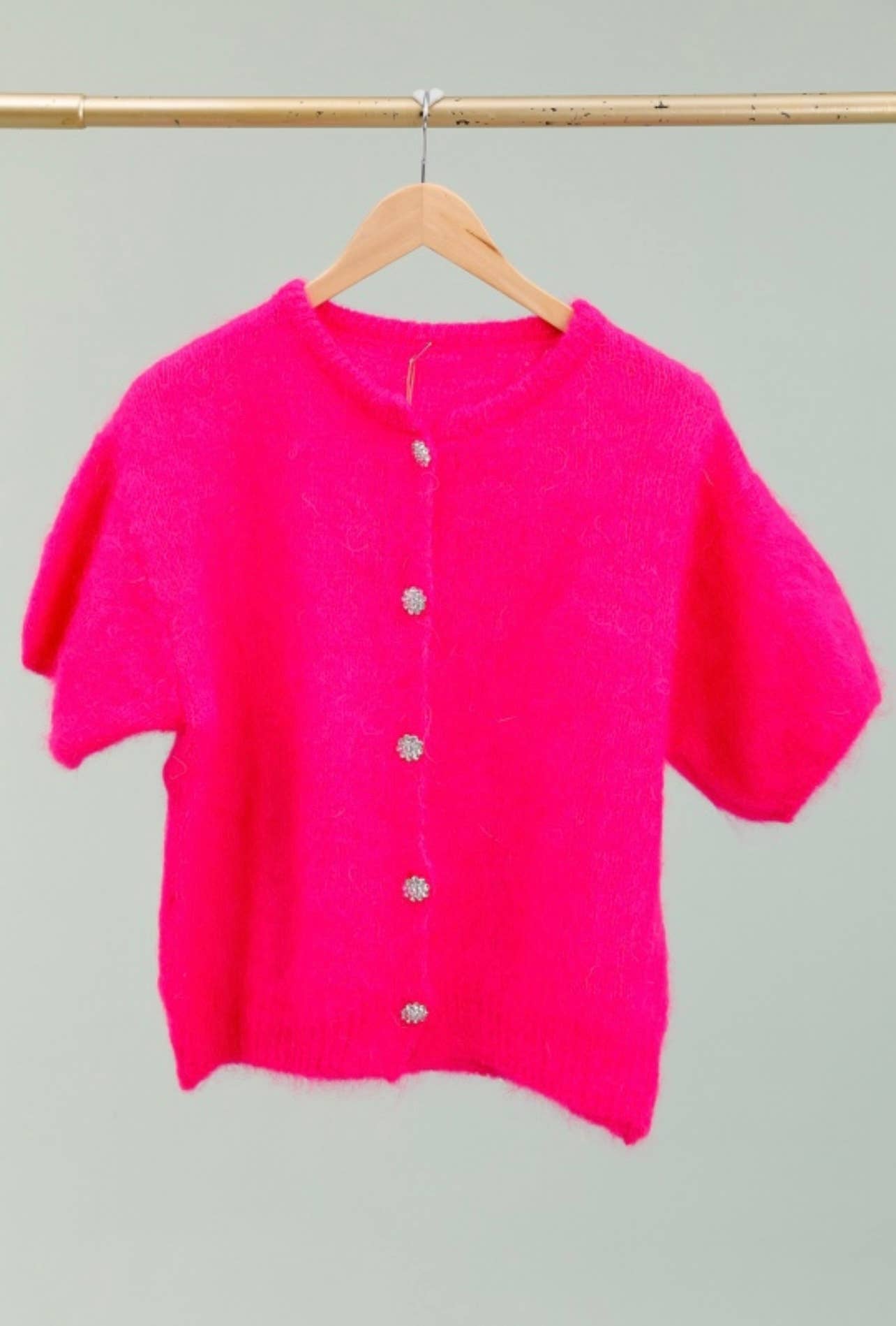 LÉA & LUC – wholesale Kofta - Dam – Mohairkofta med korta ärmar REF. 2157912