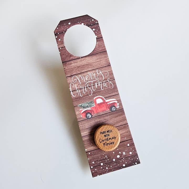 Lou Golden Designs - Wholesale Wine Stopper - Christmas Wine Bottle Gift Tag & Stopper