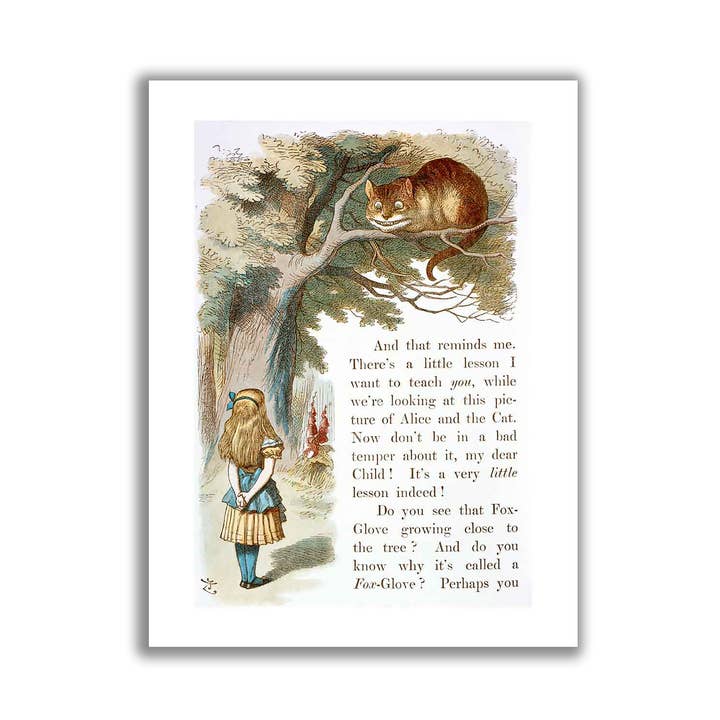 Go To Design - Wholesale Art Print - Fine art print The Cheshire Cat unframed wall art0